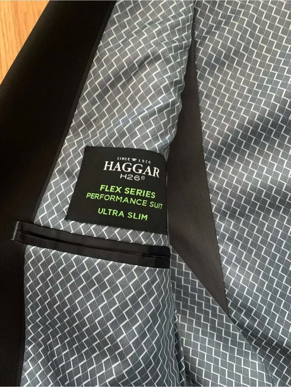 Haggar Black slim Single-Breasted Men's Blazer and slim fit pants 29x30